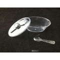 PP/PS Plastic Cup Oval Cup with Spoon in Oval Box